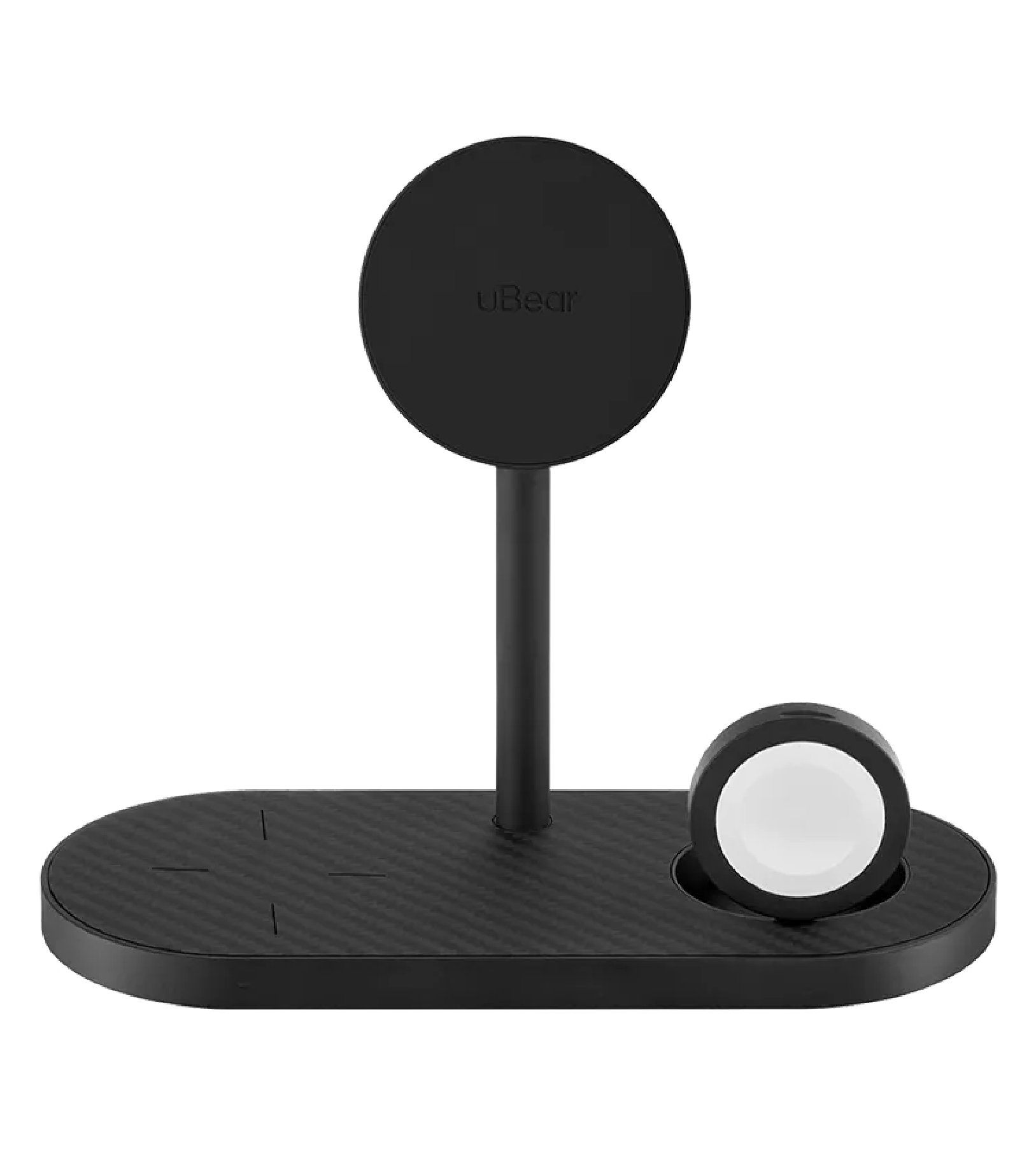Беспроводное зарядное устройство Ubear Stage Pro 3 в 1 Magnetic Kevlar, черный