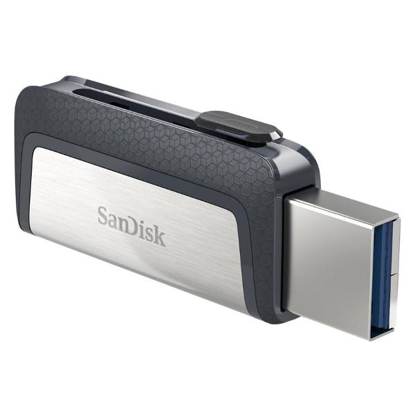 Флеш-накопитель USB Type-C 3.1 SanDisk 32Гб Dual Drive (USBA/Type-C), Черный