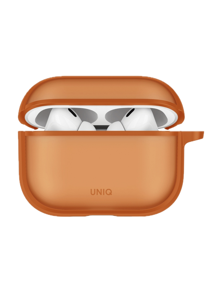 Чехол Uniq для Airpods Pro 3 Veren Shockproof with carabin, Оранжевый