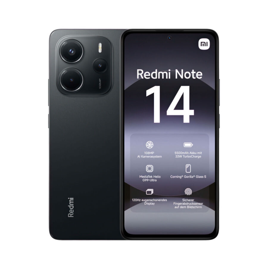 Xiaomi Redmi Note 14 8/256Гб, Полночный черный,  EU