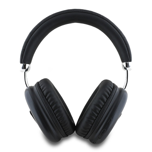 Беспроводные накладные наушники Guess Bluetooth Headphones PU Saffiano Triangle Metal Logo, Черный