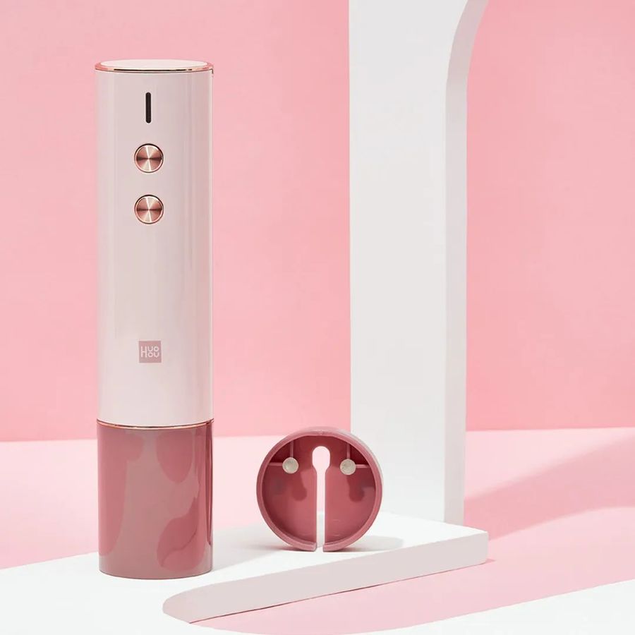 Электрический штопор Huo Hou Electric Wine Opener, Розовый