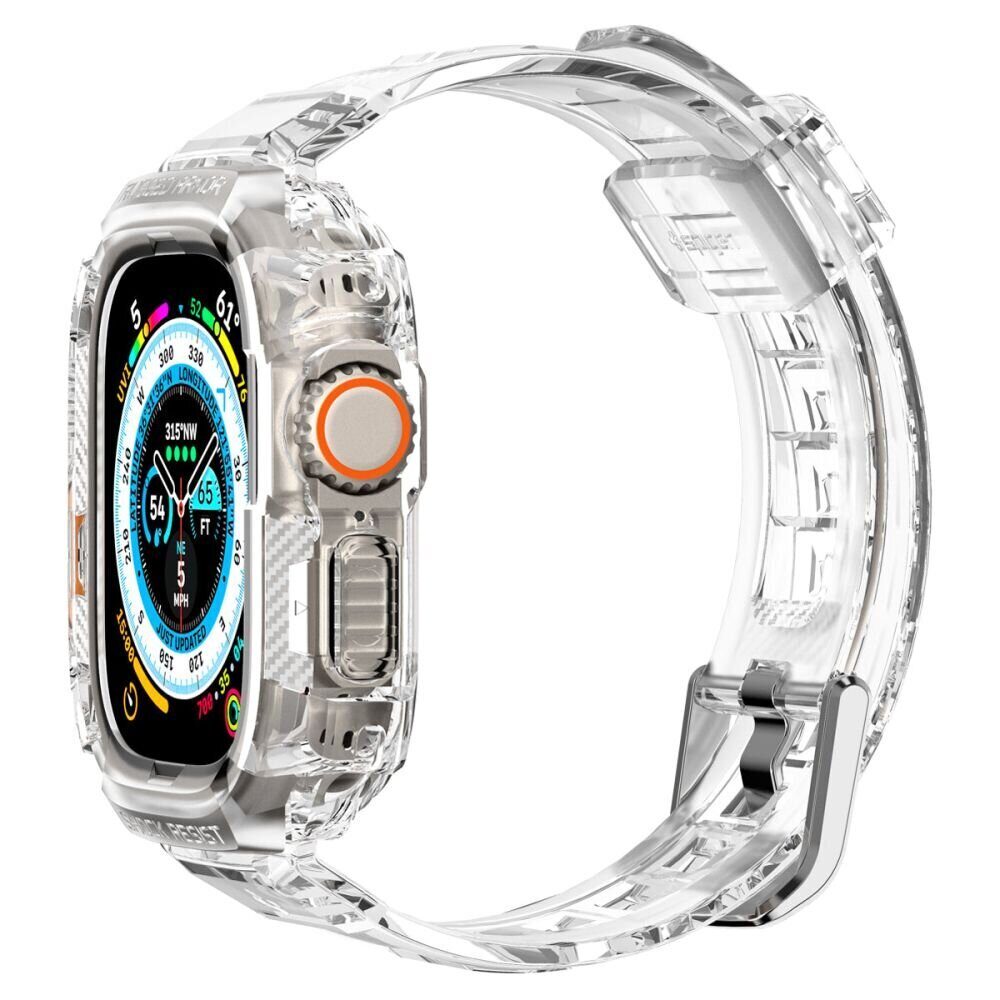 Ремешок+защитный чехол SPIGEN RUGGED ARMOR ”PRO” для Apple Watch Ultra 1 / 2 (49 мм), Прозрачный