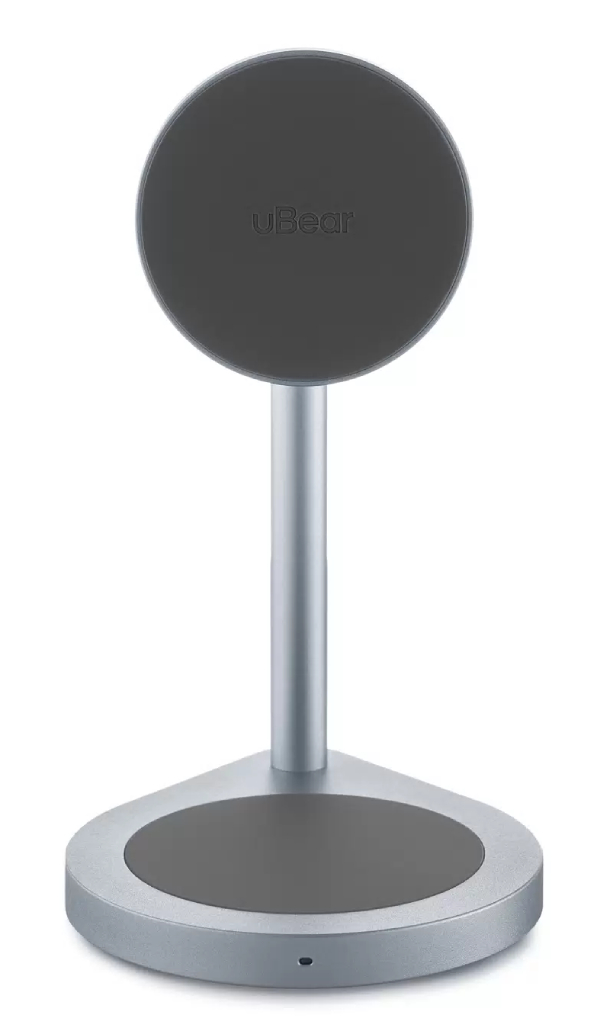 Беспроводное зарядное устройство Ubear Stage 2 в 1 Magnetic, серый