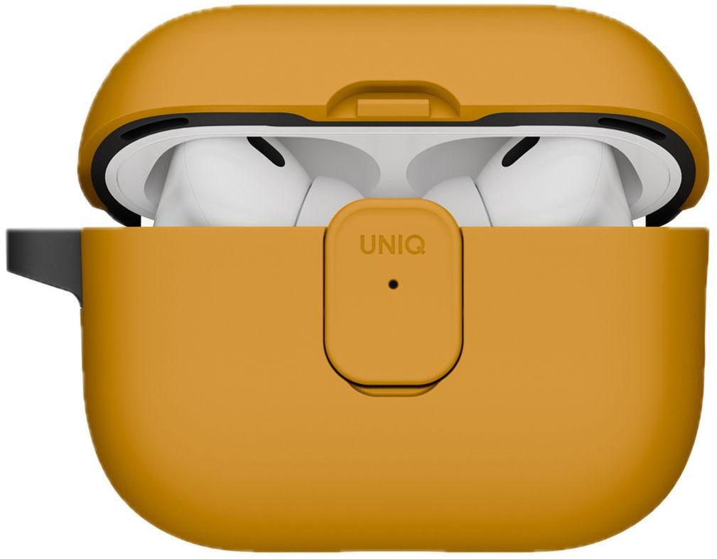 Чехол Uniq для Airpods Pro 3 CLYDE Lock case Racing Yellow/Dark Grey, Желто-серый